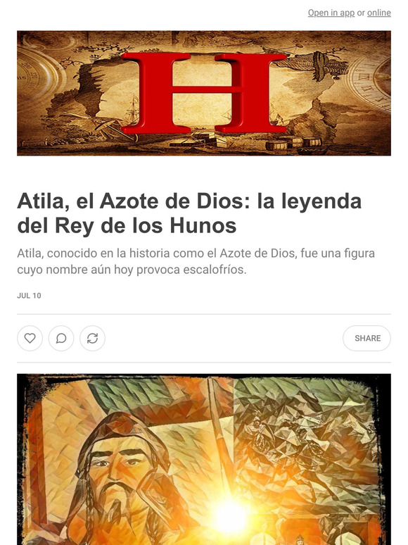 History Magazine Atila, el Azote de Dios la leyenda del Rey de los Hunos Milled