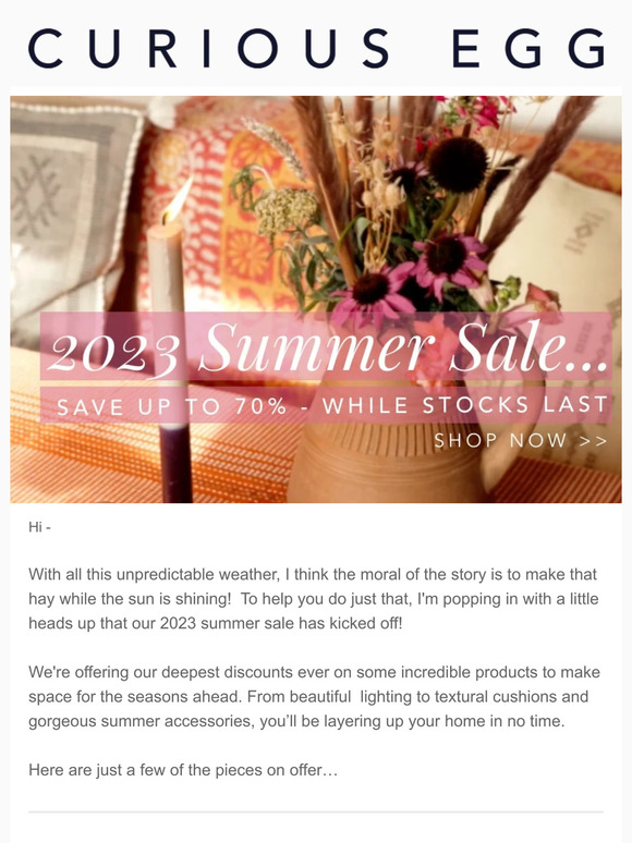 Don't Miss Out - Save Up To 70% In Our 2023 Summer Sale!!🍹
