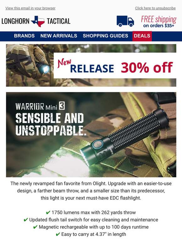 New Release from Olight 🔥 30% off Warrior Mini 3 EDC Flashlight