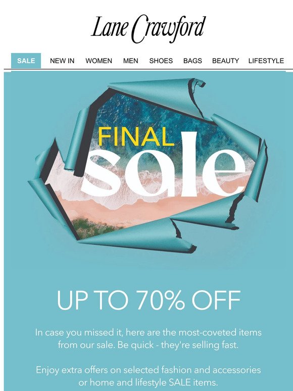 FINAL SALE: Up to 70% Off