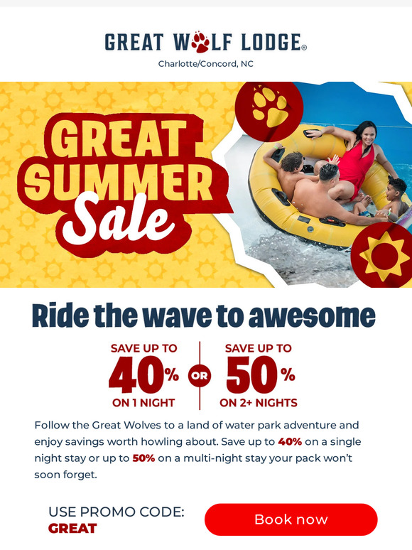 50% Off, Great Wolf Lodge Coupons, January 2024