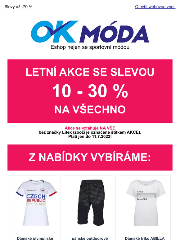 POSLEDNÍ ŠANCE NA VŠE sleva -10% až -30% | Už jen DVA DNY