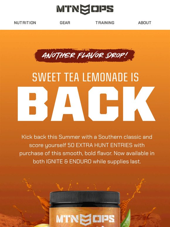 🍃🍋 Sweet Tea Lemonade IGNITE is BACK (and 30% OFF!)