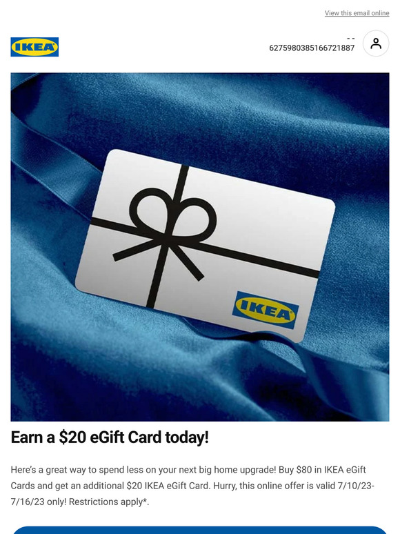 IKEA —, want a 20 eGift Card? Milled