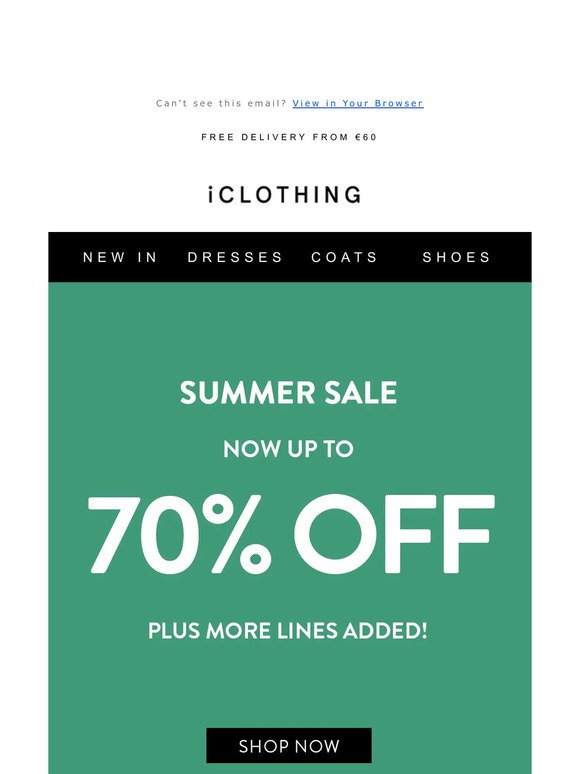 Summer SALE | Up to 70% OFF ☀️