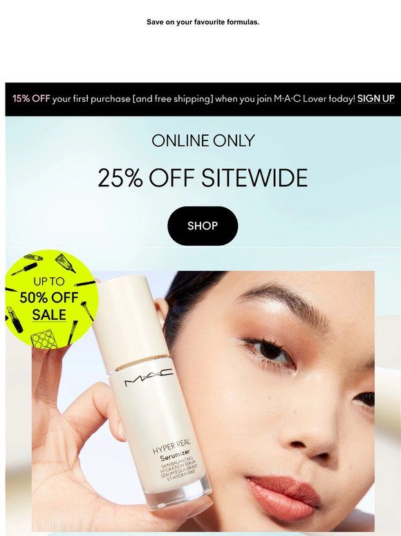 Get 25% off face products!