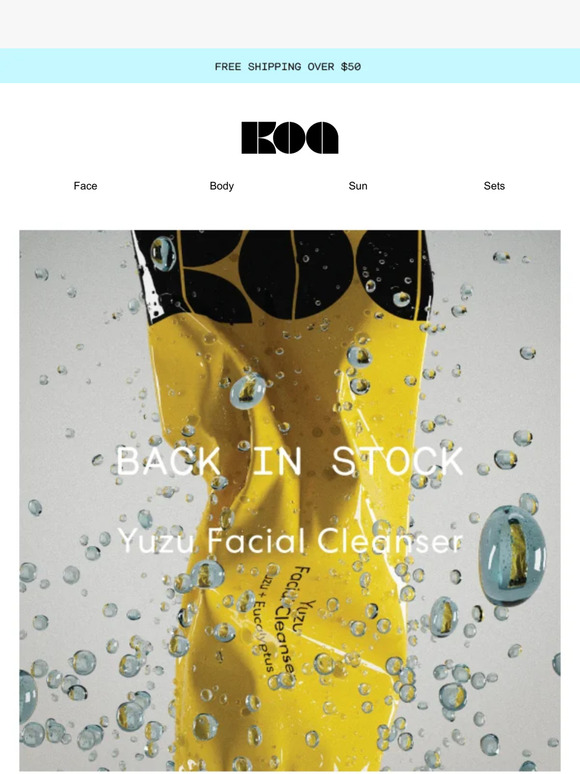 Back In Stock 🍊 Yuzu Facial Cleanser
