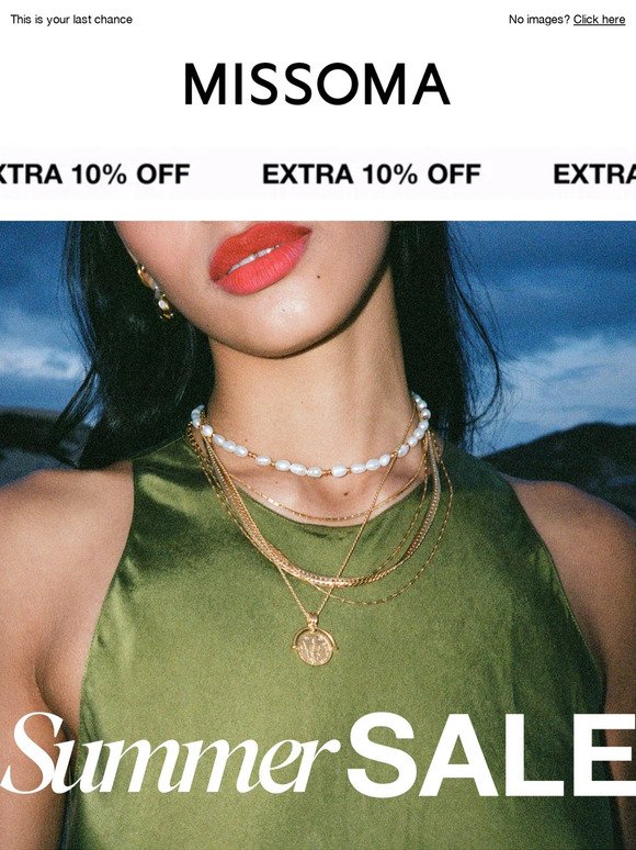 Final hours of sale: EXTRA 10% off
