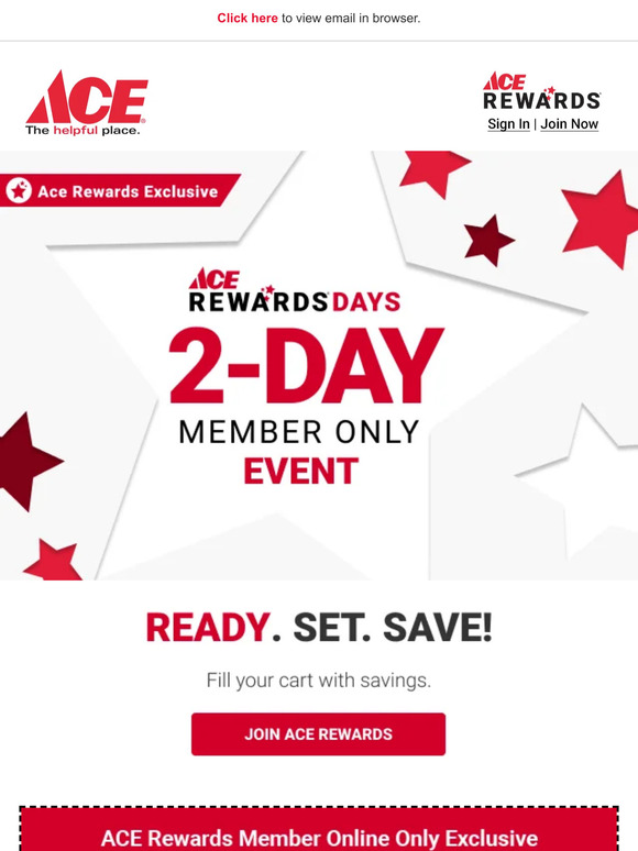 Ace Hardware Pay in 4 with PayPal Available at Ace! Milled