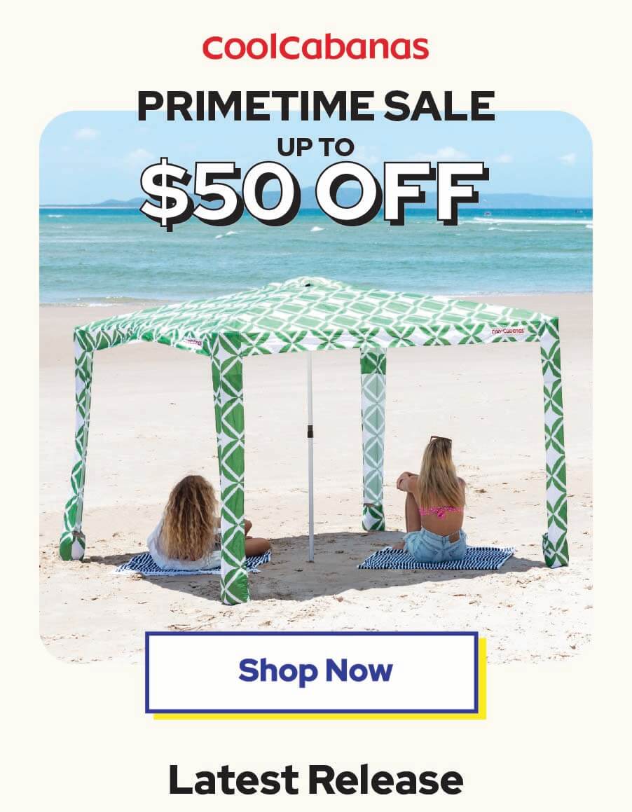 Prime Time savings on the World's Best Beach Shade
