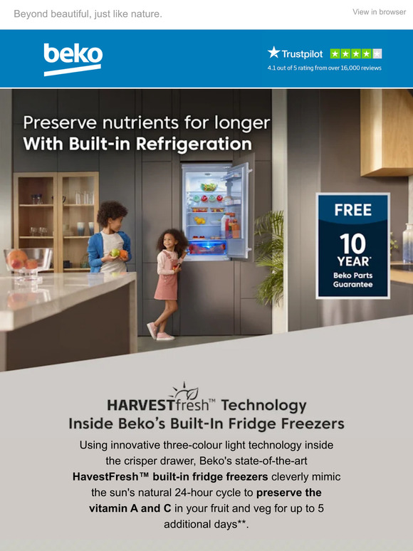 —, upgrade your built-in fridge freezer and enjoy more nutritious meals