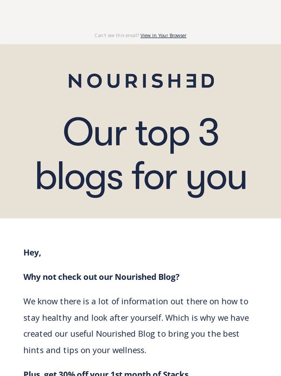The latest from our Nourished Blog