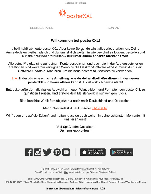 albelli heißt jetzt posterXXL