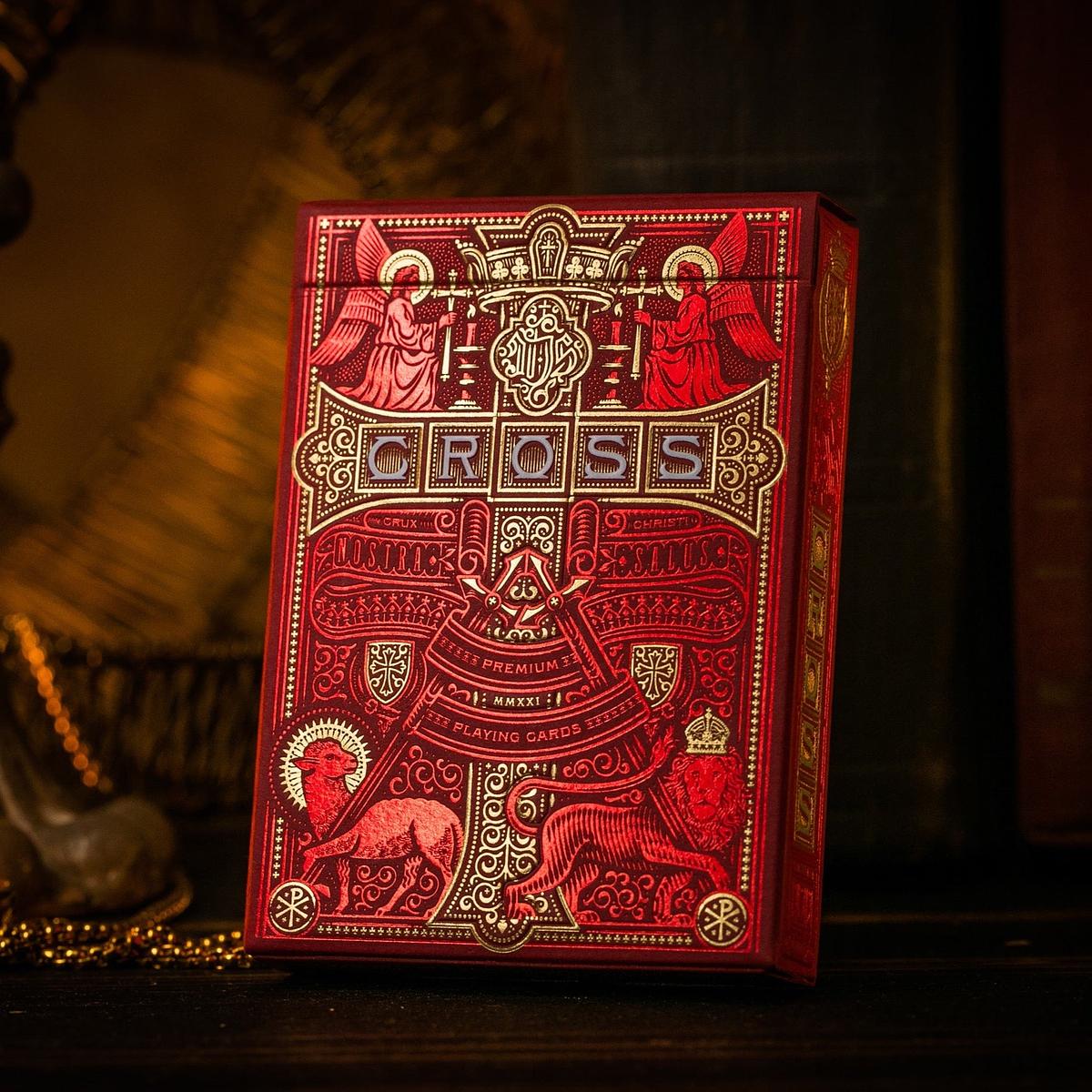Gilded Cross Playing Cards - Red Maroon Martyrs 1 of 150