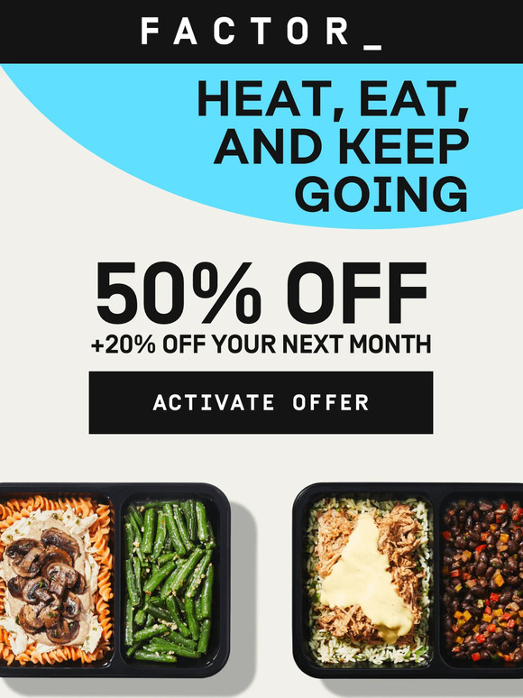 You Can Currently Get 50% Off Factor 75 Meals & Dinner Has Never Been  Easier (or More Affordable!) – SheKnows