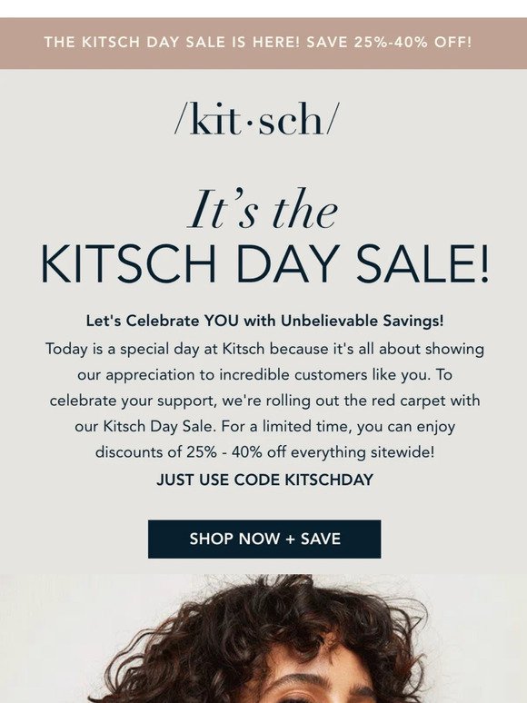 LIVE NOW: The Kitsch Day Sale