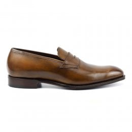 Balham Saddle Loafer in Bronzed Espresso Calf Leather