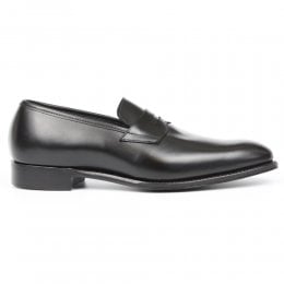 Balham Saddle Loafer in Black Calf Leather