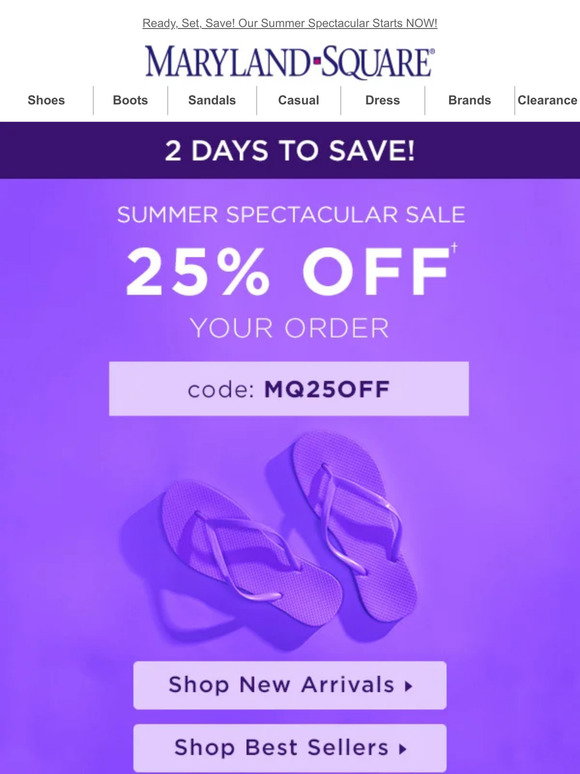 Maryland Square: Celebrate Summer With 25% Off! | Milled