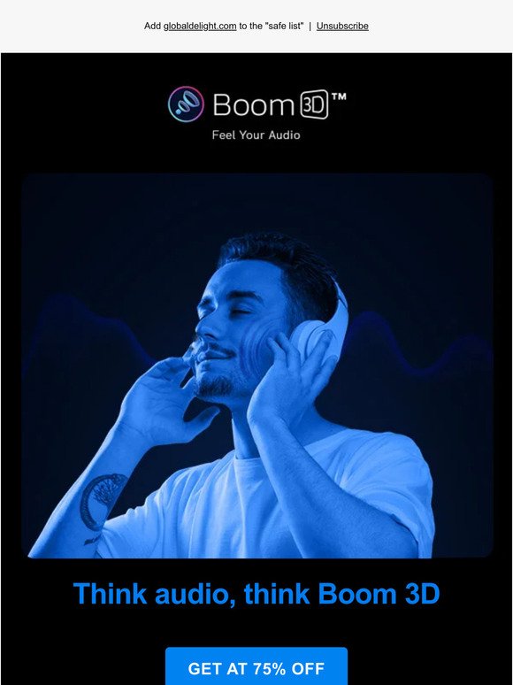 Unbeatable sound, unbeatable price. | Save 75% on Boom 3D for macOS today!