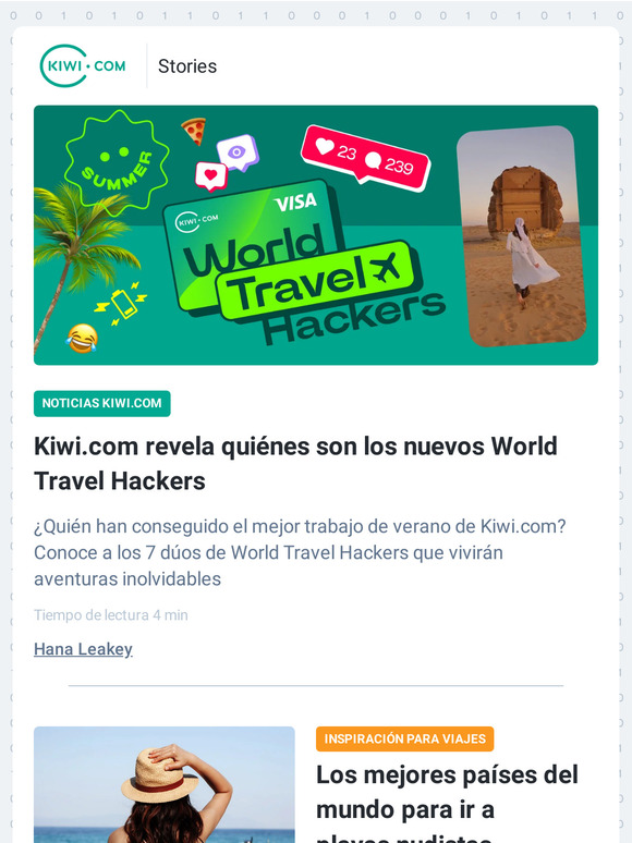 Conoce a las personas que completarán desafíos viajando por todo el mundo con Kiwi.com 🌍😍