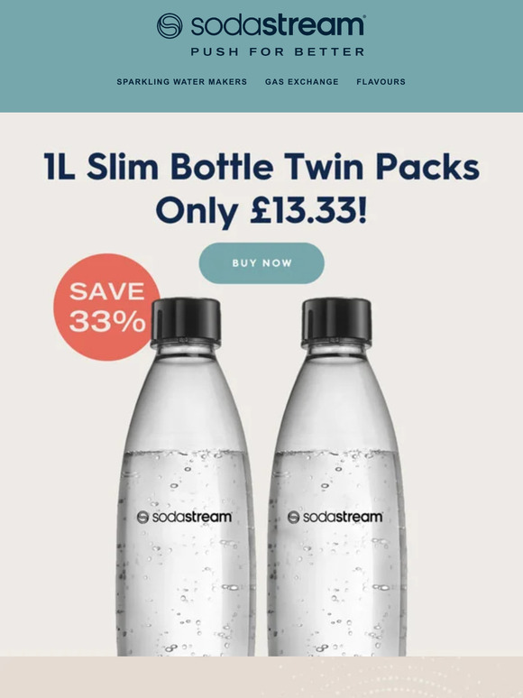 Save 33% on 1L Twin Pack Bottles