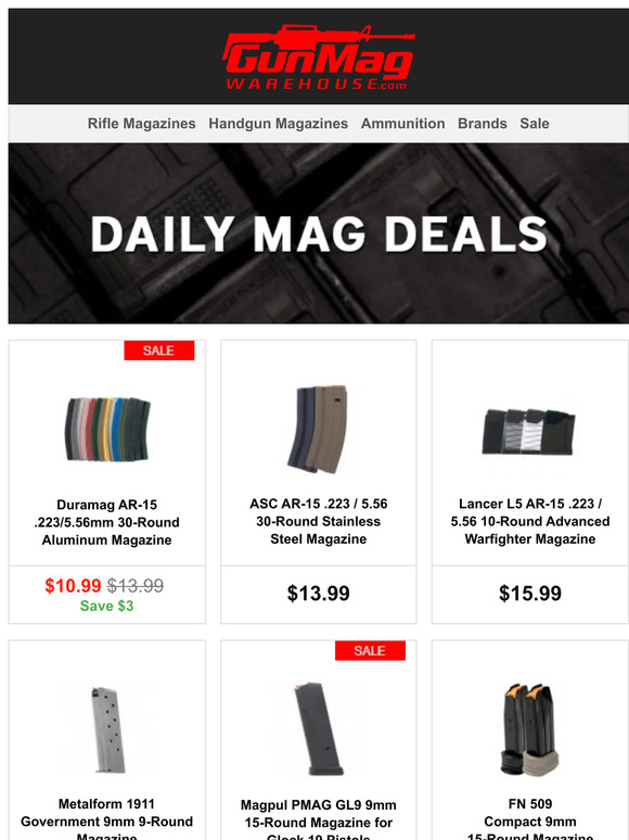 GunMag Warehouse Stay Locked & Loaded Duramag AR15 .223 Rem 30rd