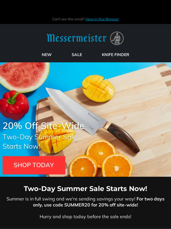 20% Off Site-Wide Starts Now!