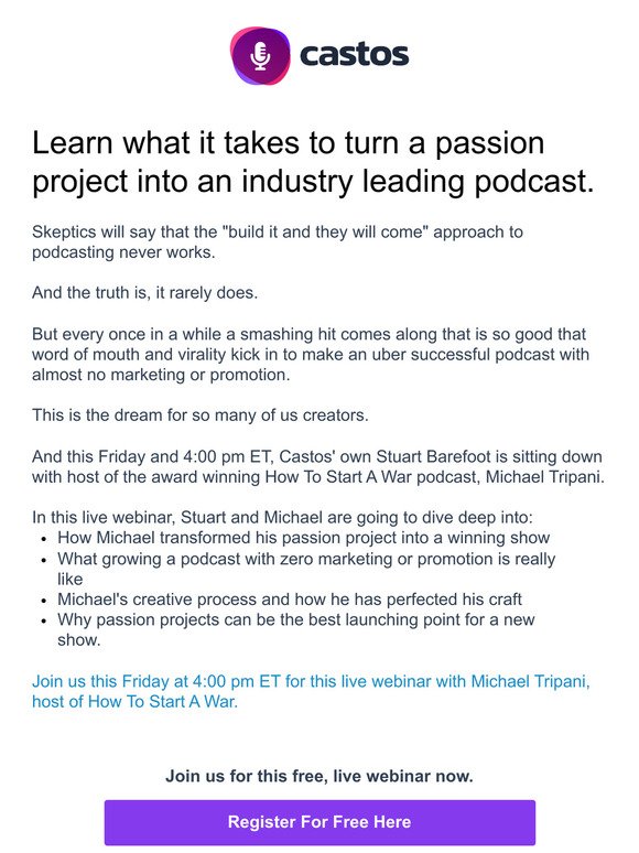 [Webinar] The Art Of The Passion Project with Michael Tripani