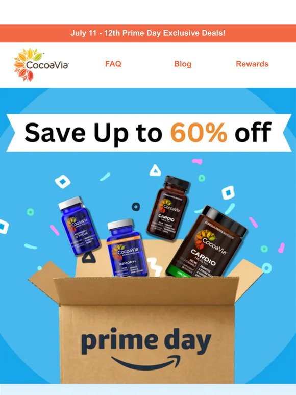 Prime Day Exclusive: Up to 60% Off CocoaVia™ Products - Shop Today!
