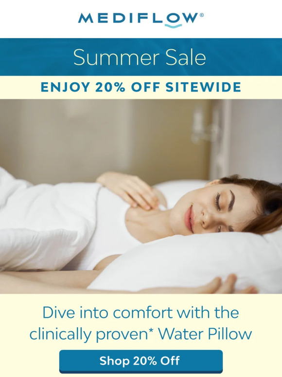 🌬️Your Summer Essential: 20% Off Mediflow's Water Pillows