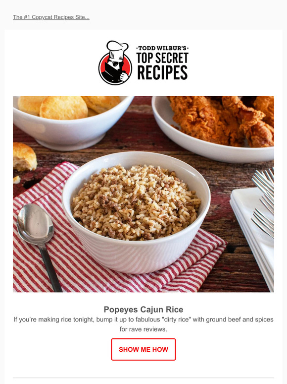 Top Secret Recipes, Inc. Popeyes Cajun (Dirty) Rice is on the menu!💥
