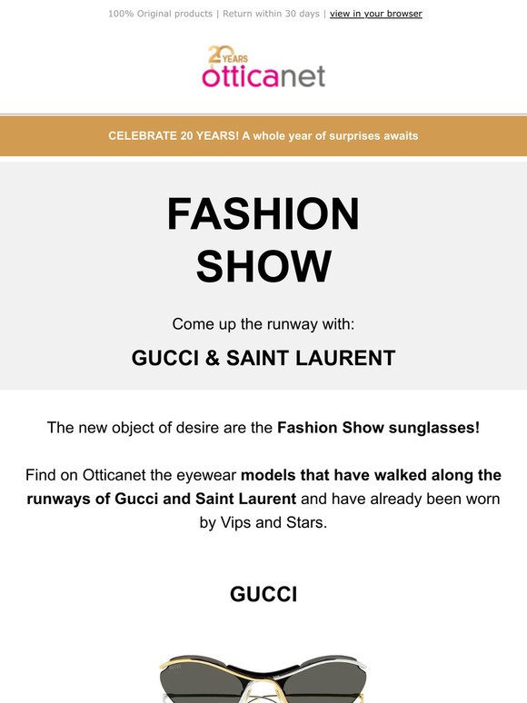 Fashion show: come up the runway with Gucci and Saint Laurent