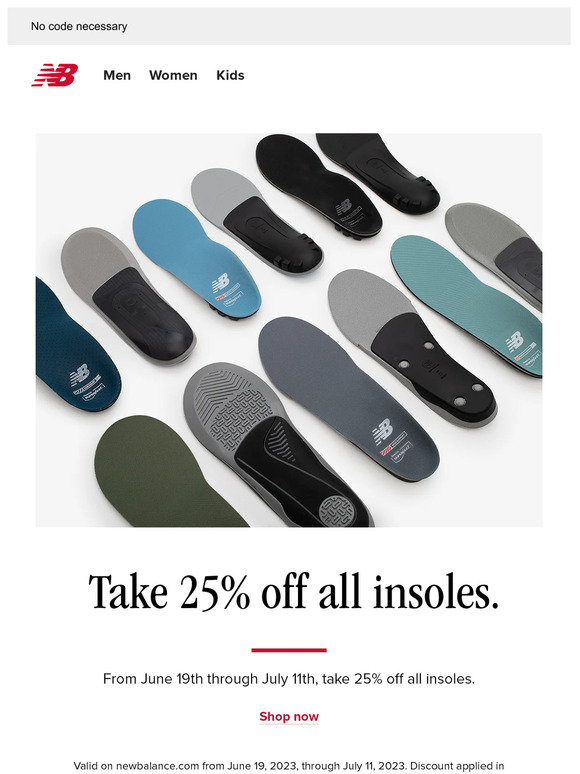 Last chance: 25% off all insoles.