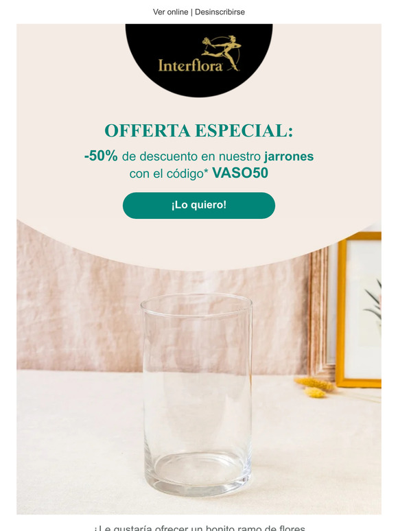 ¡Aprovecha el jarrón a mitad de precio!