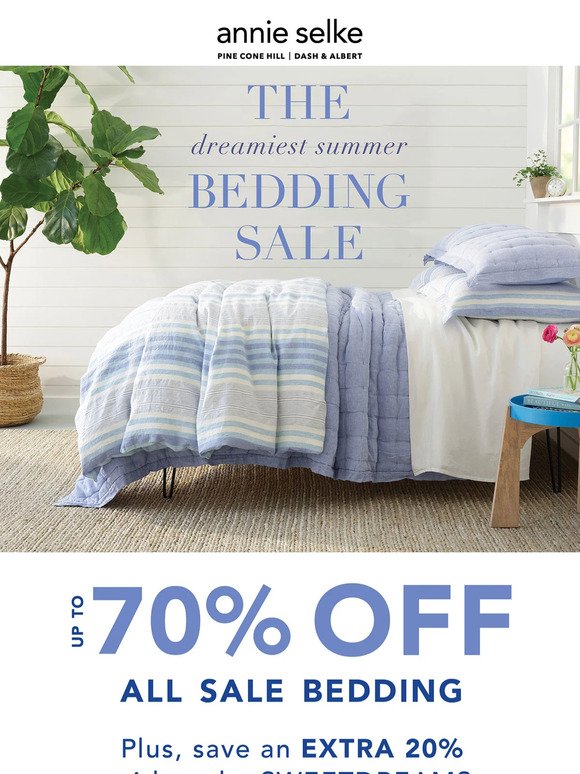 Don't  💤 on this deal.  Up to 70% off bedding ends today.