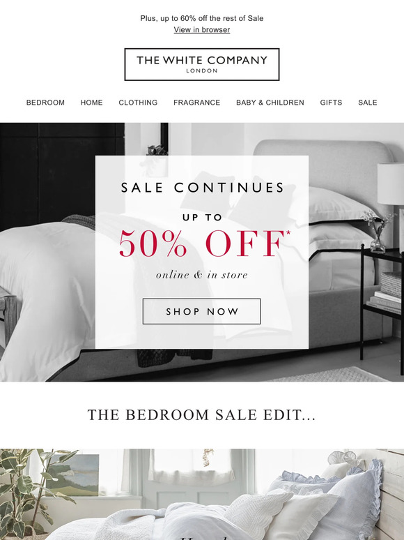 Up to 50% off dreamy sleep essentials