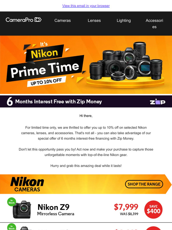 Don't Settle for Less - Get Up to 10% Off Nikon Cameras and Lenses!