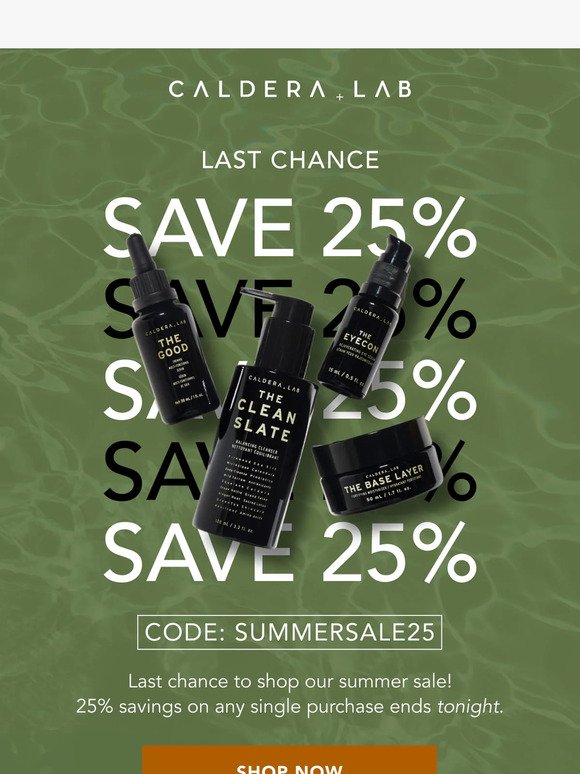 Ends Tonight - SAVE 25%