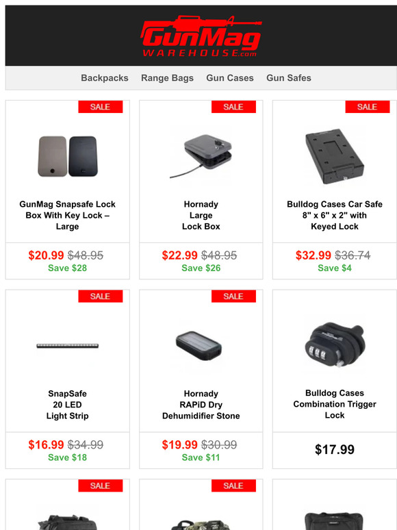 GunMag Warehouse Safety First GunMag Large Lock Box for 22 Milled