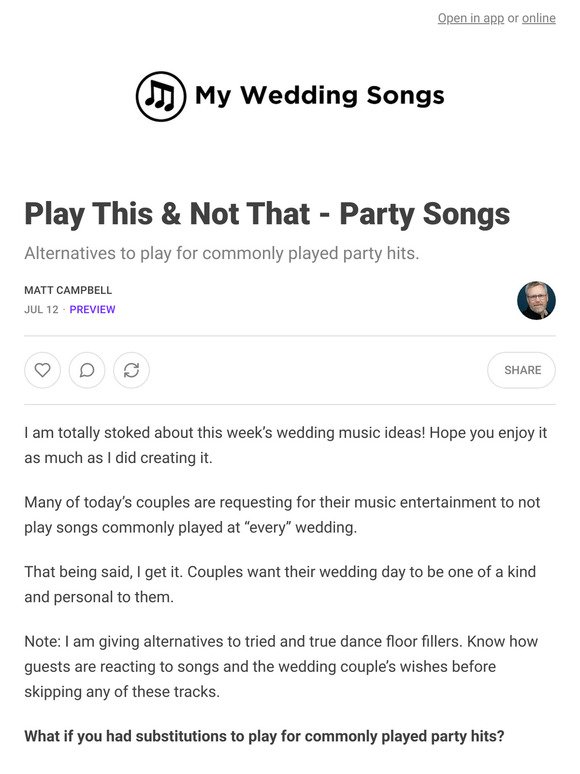 Play This & Not That - Party Songs
