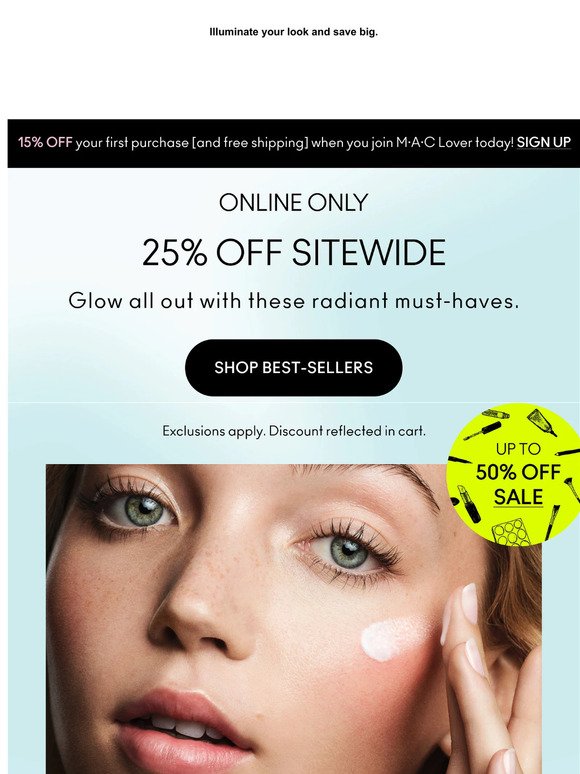 Get 25% off your summer glow-getters.