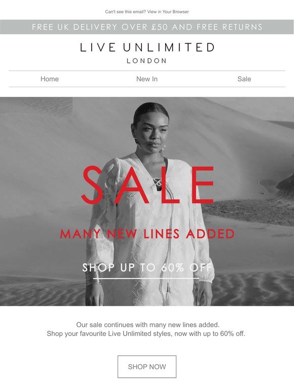 Sale | Many New Lines Added