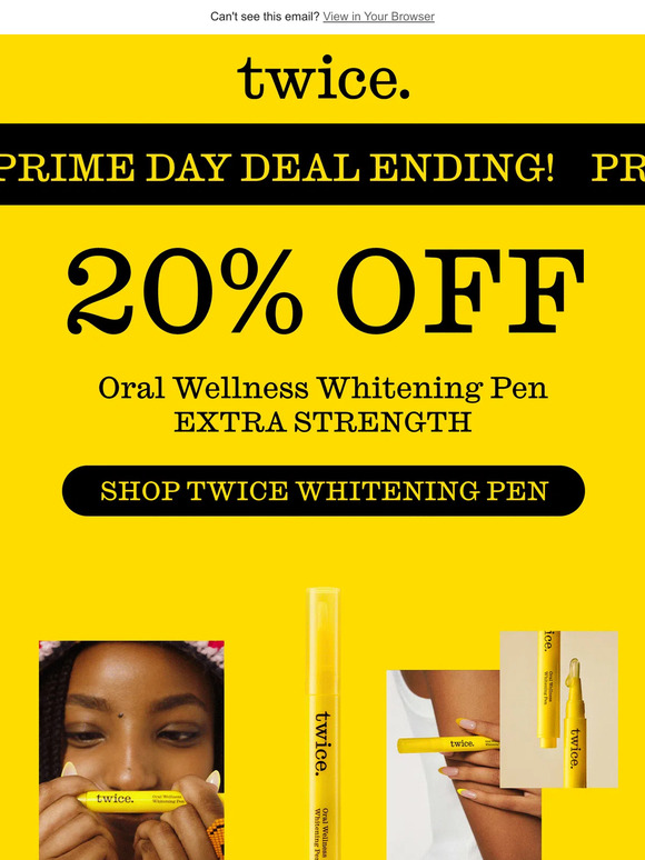 Prime Day = 20% OFF Whitening Pen 😁