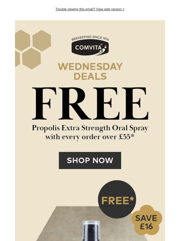 Wednesday Deal! FREE Propolis Extra Strength Oral Spray