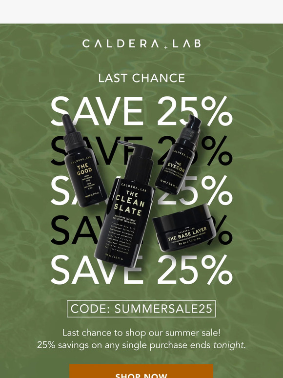 Last Chance - SAVE 25%