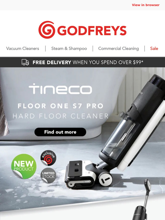 Godfreys Limited Stock Introducing the NEW Tineco FLOOR ONE S7 PRO