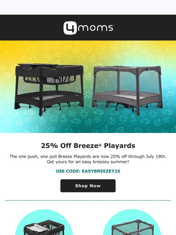 Up to $75 Off Breeze Playards 🤯