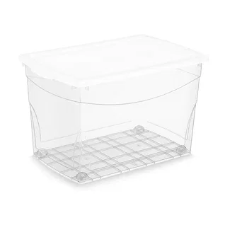 Storage Box with Wheels, Clear