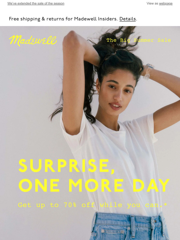 Madewell Email Newsletters Shop Sales, Discounts, and Coupon Codes